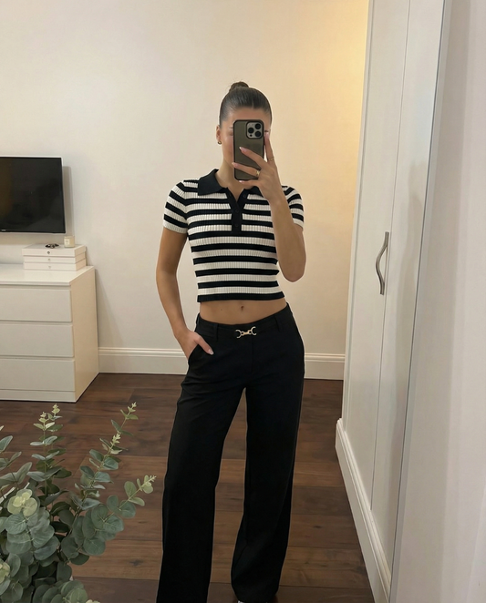 Slim Fit Striped Polo Shirt