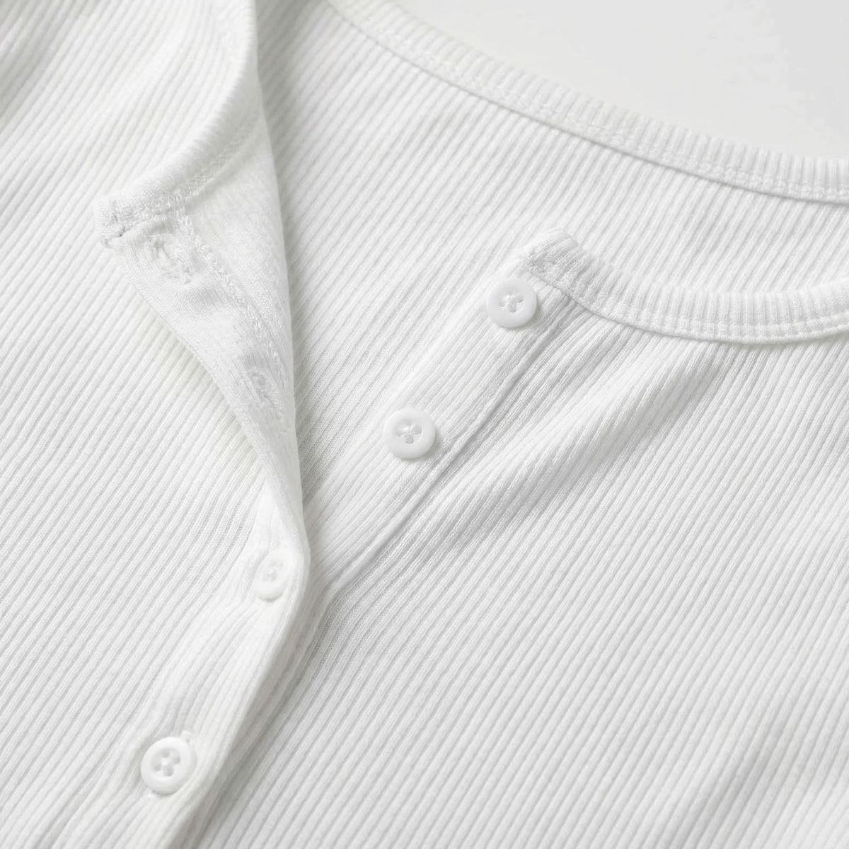 Ribbed Henley Top