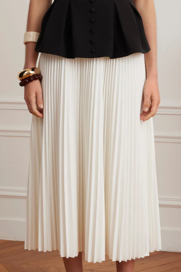 Square Neck Pleated Peplum Midi Dress