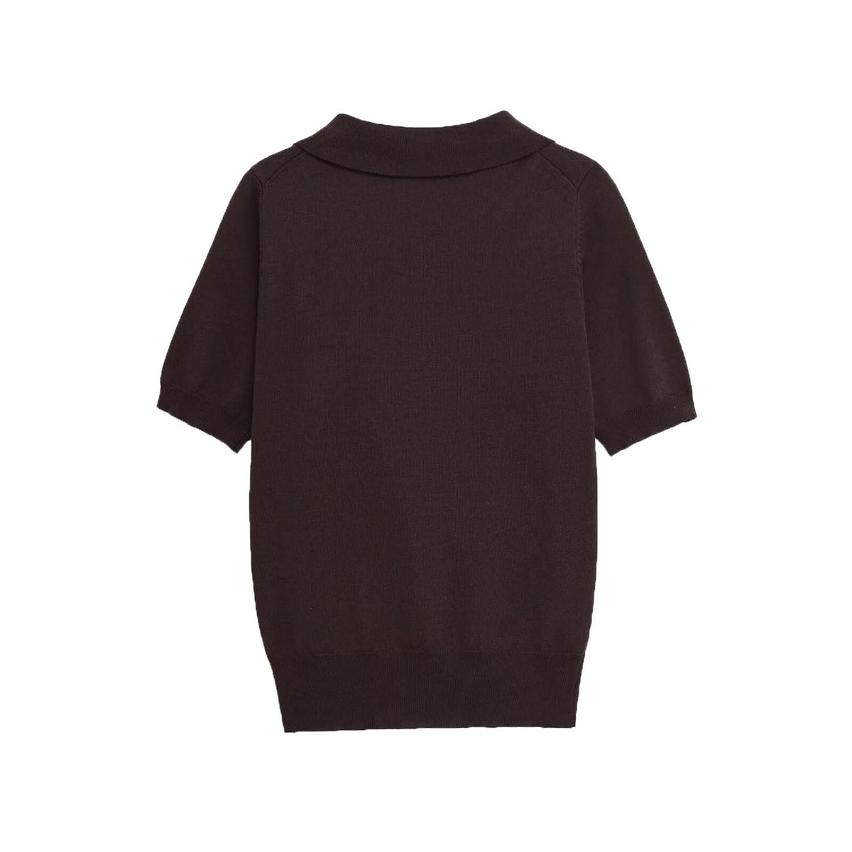 Short Sleeve Knit Polo Top