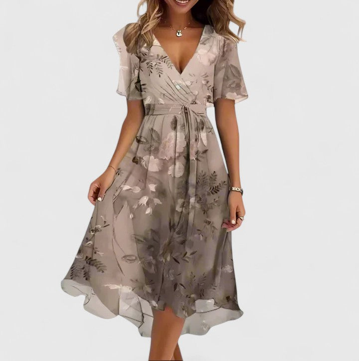 Elegant Floral Midi Dress