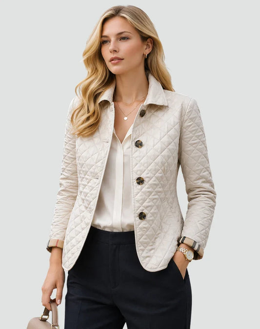 Cozy Quilted Button-Up Autumn Jacket