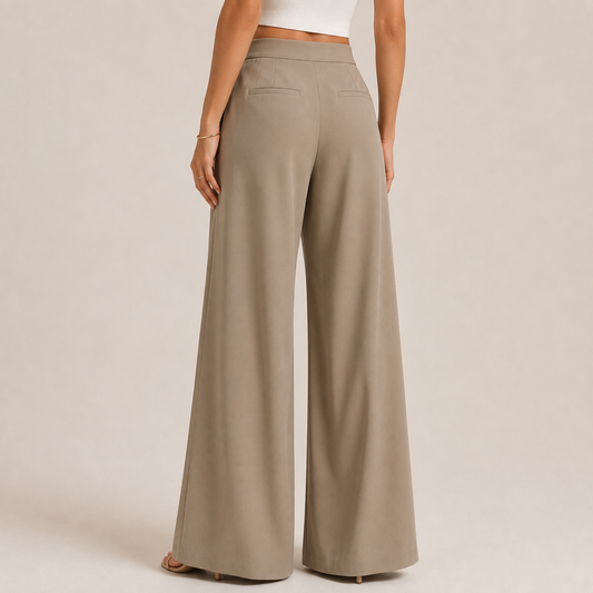 Wide-Leg Tailored Trousers