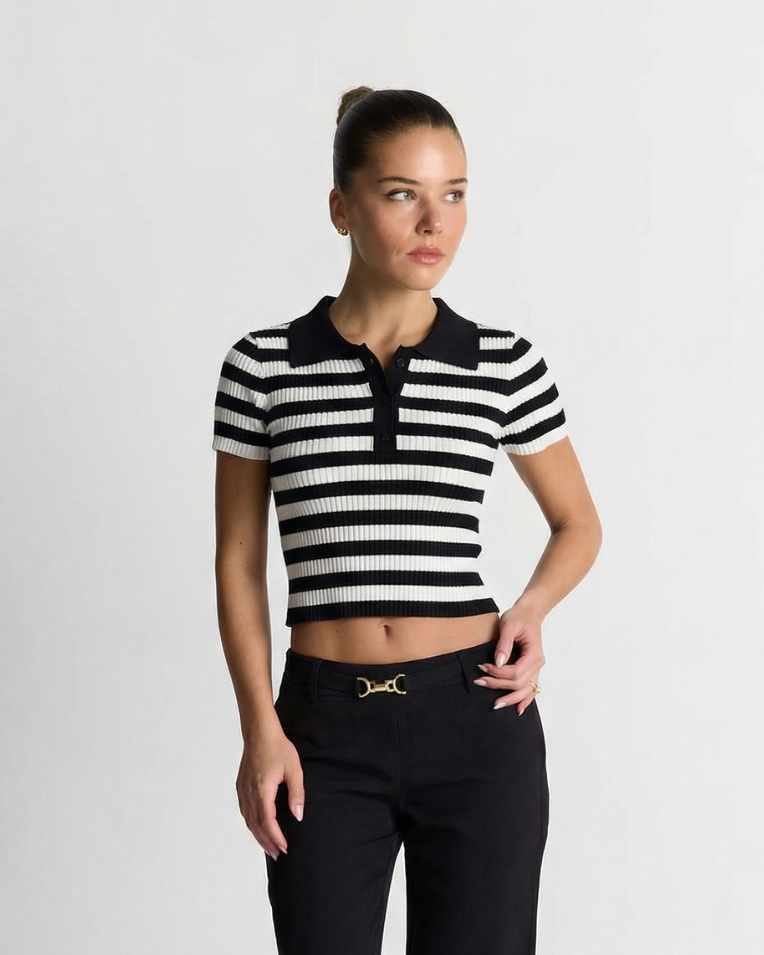 Slim Fit Striped Polo Shirt