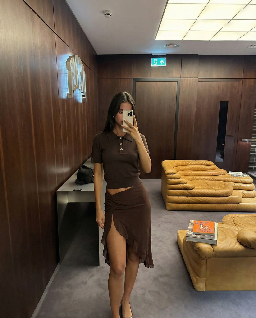 Short Sleeve Knit Polo Top