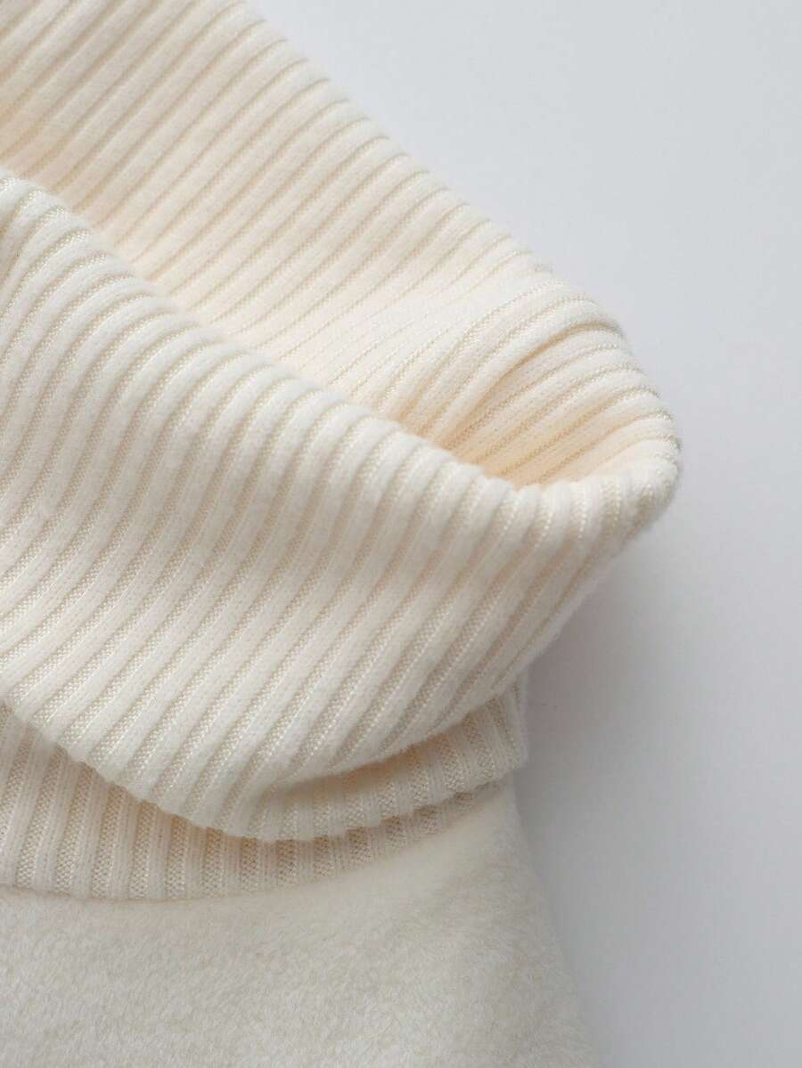 Thermal Lined High Round Neck Long Sleeve Tee
