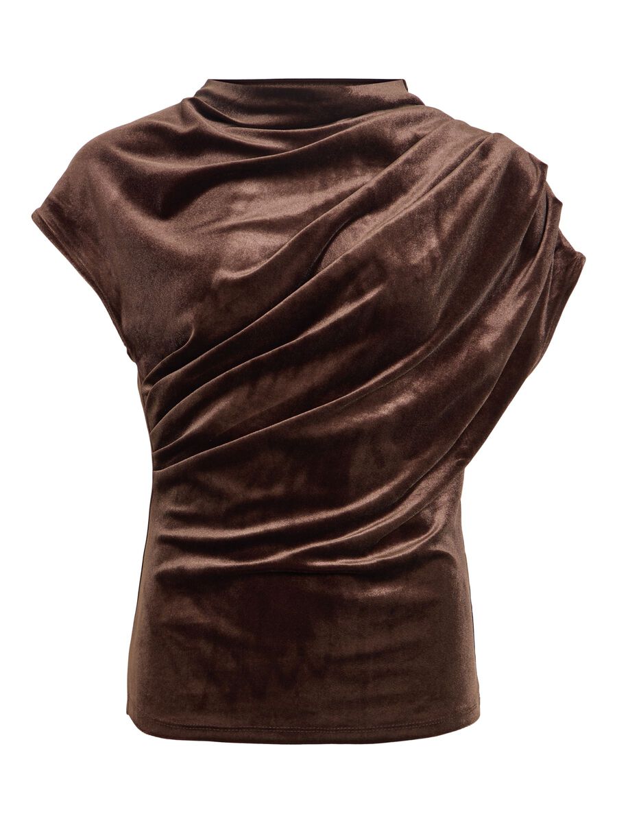Draped High Neck Top