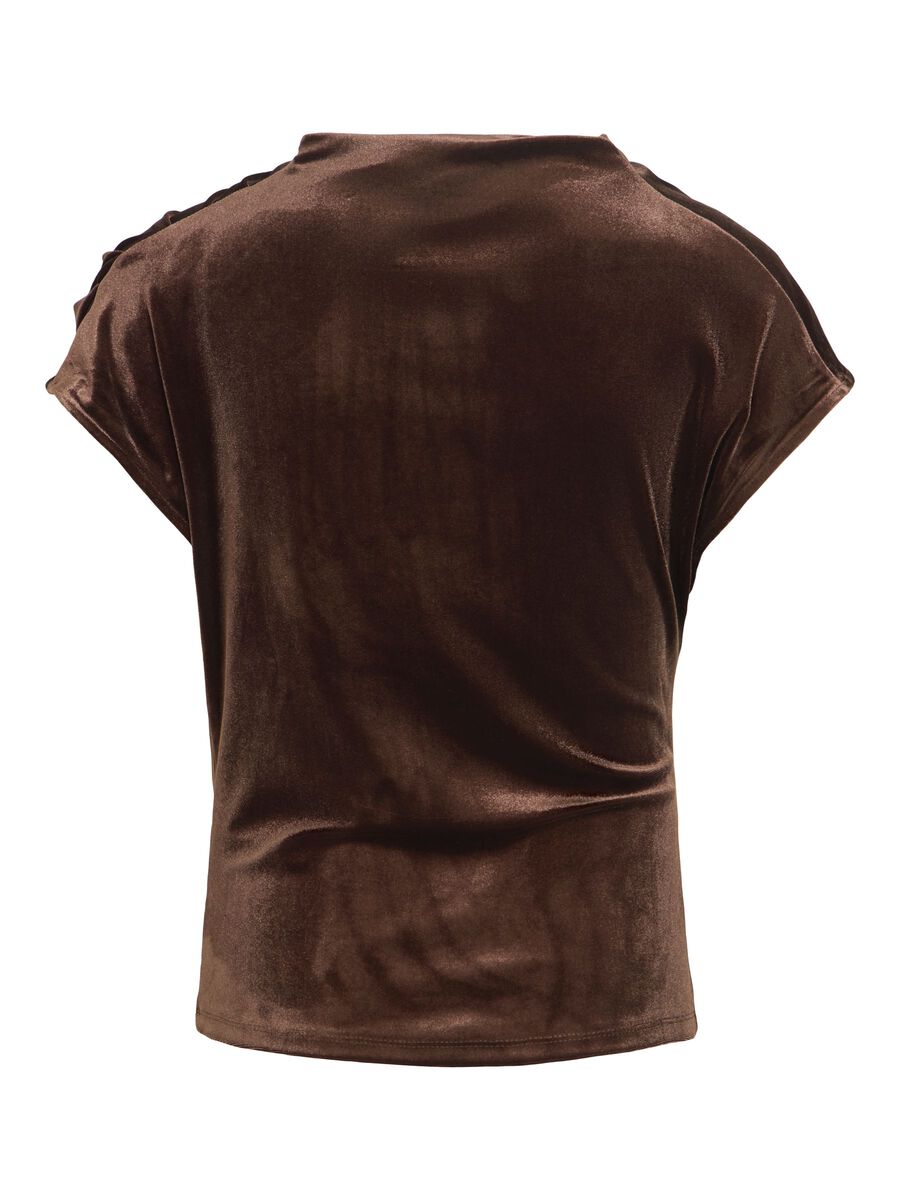 Draped High Neck Top