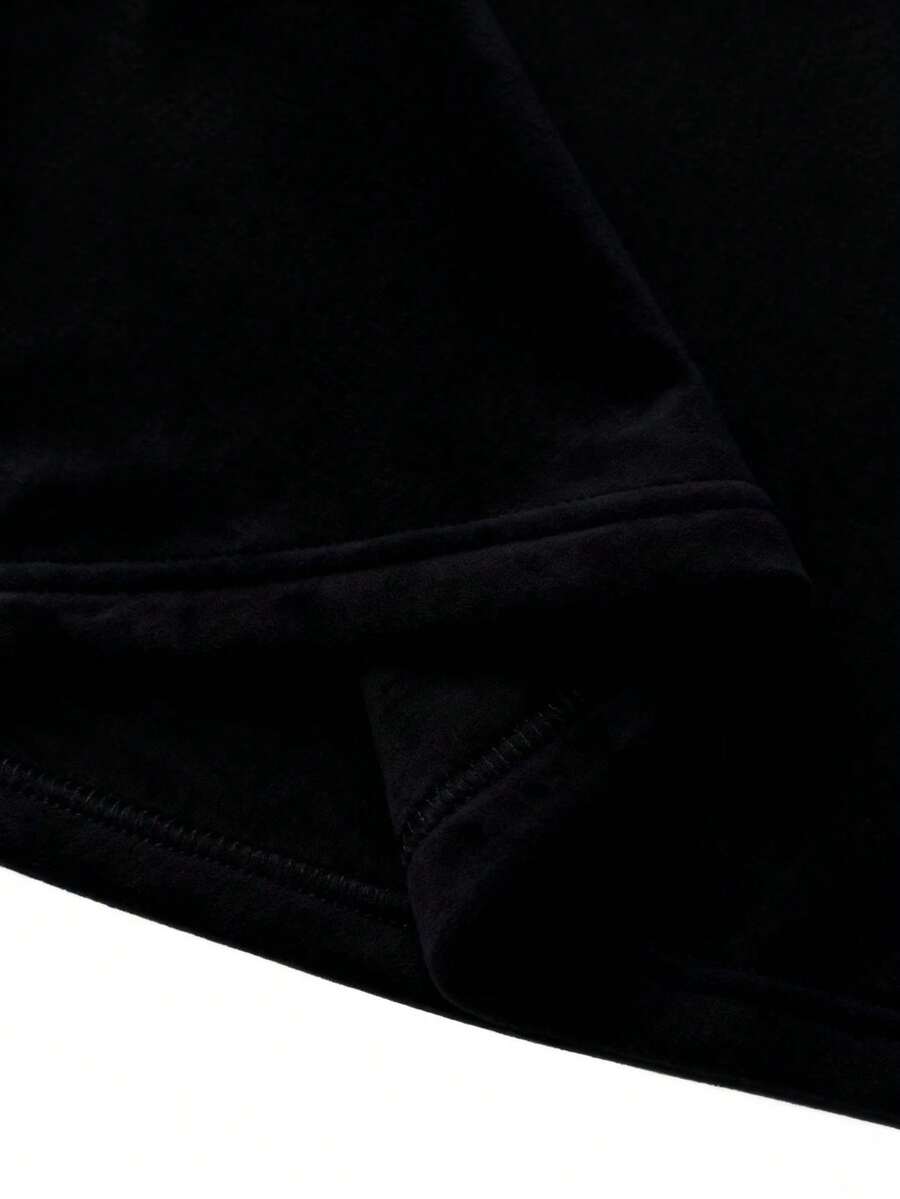 Thermal Lined High Round Neck Long Sleeve Tee