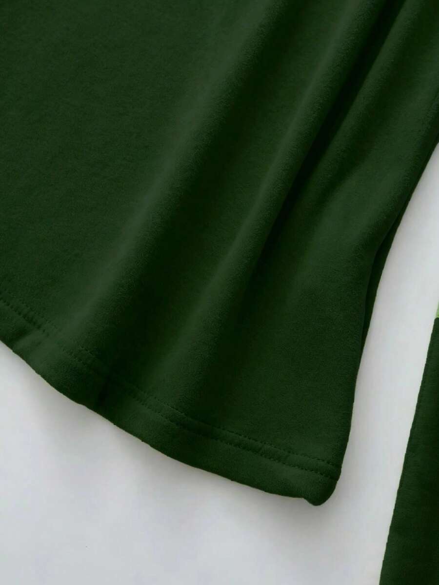 Thermal Lined High Round Neck Long Sleeve Tee