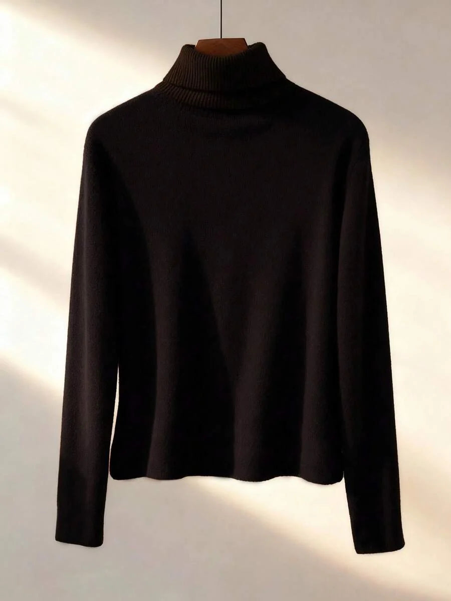 Thermal Lined High Round Neck Long Sleeve Tee