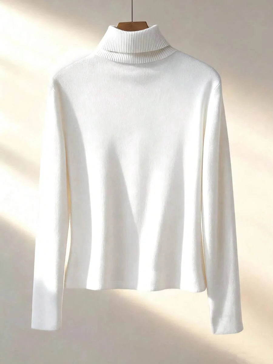 Thermal Lined High Round Neck Long Sleeve Tee