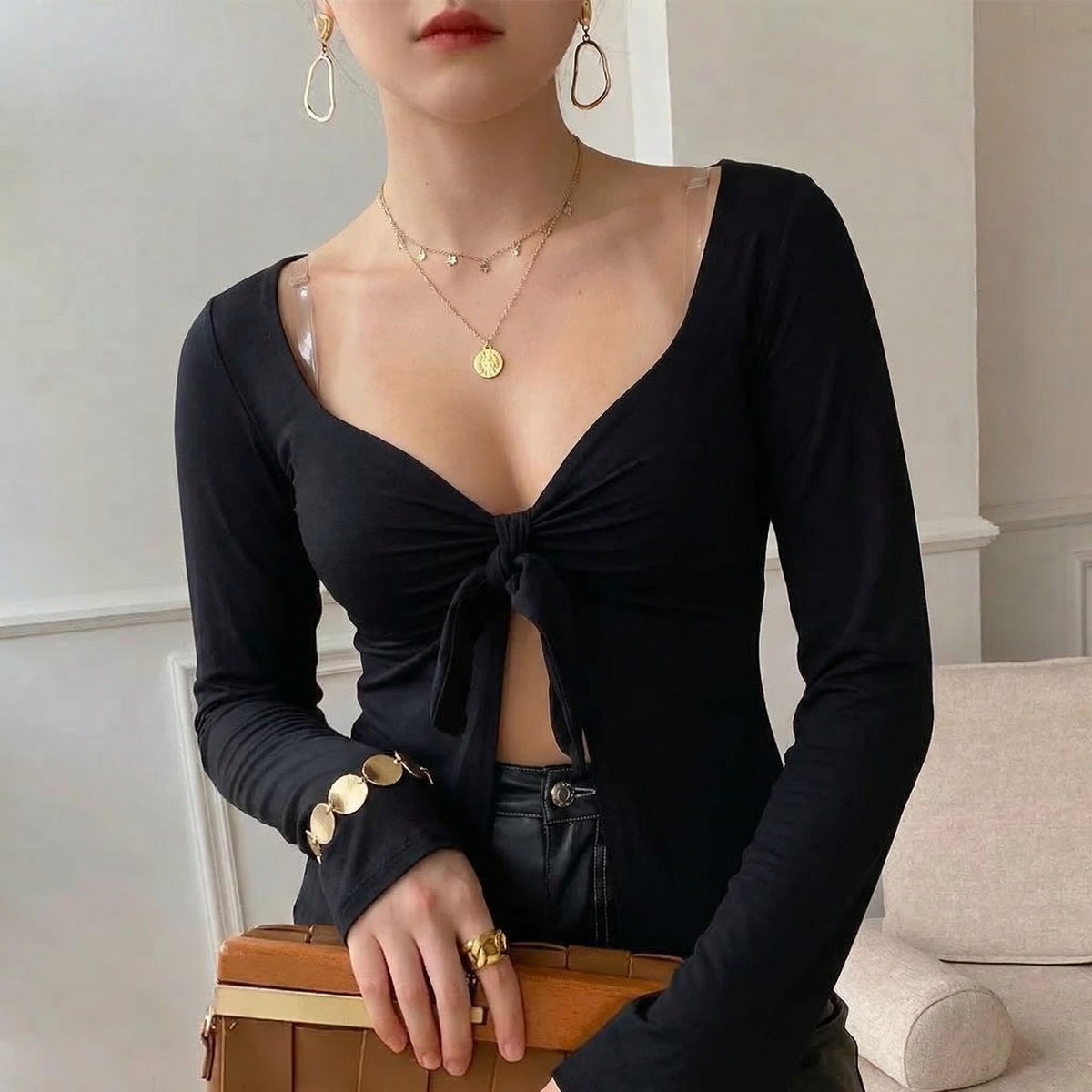 Tie Front Top
