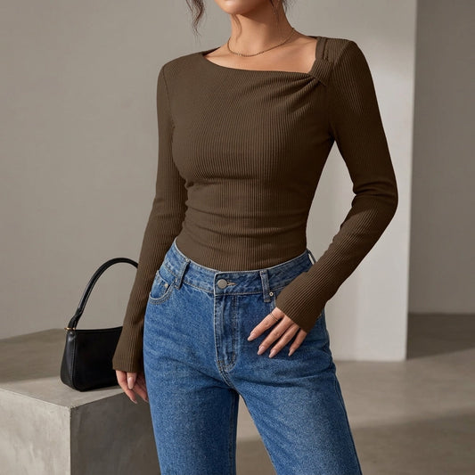 Asymmetric Pleated Top