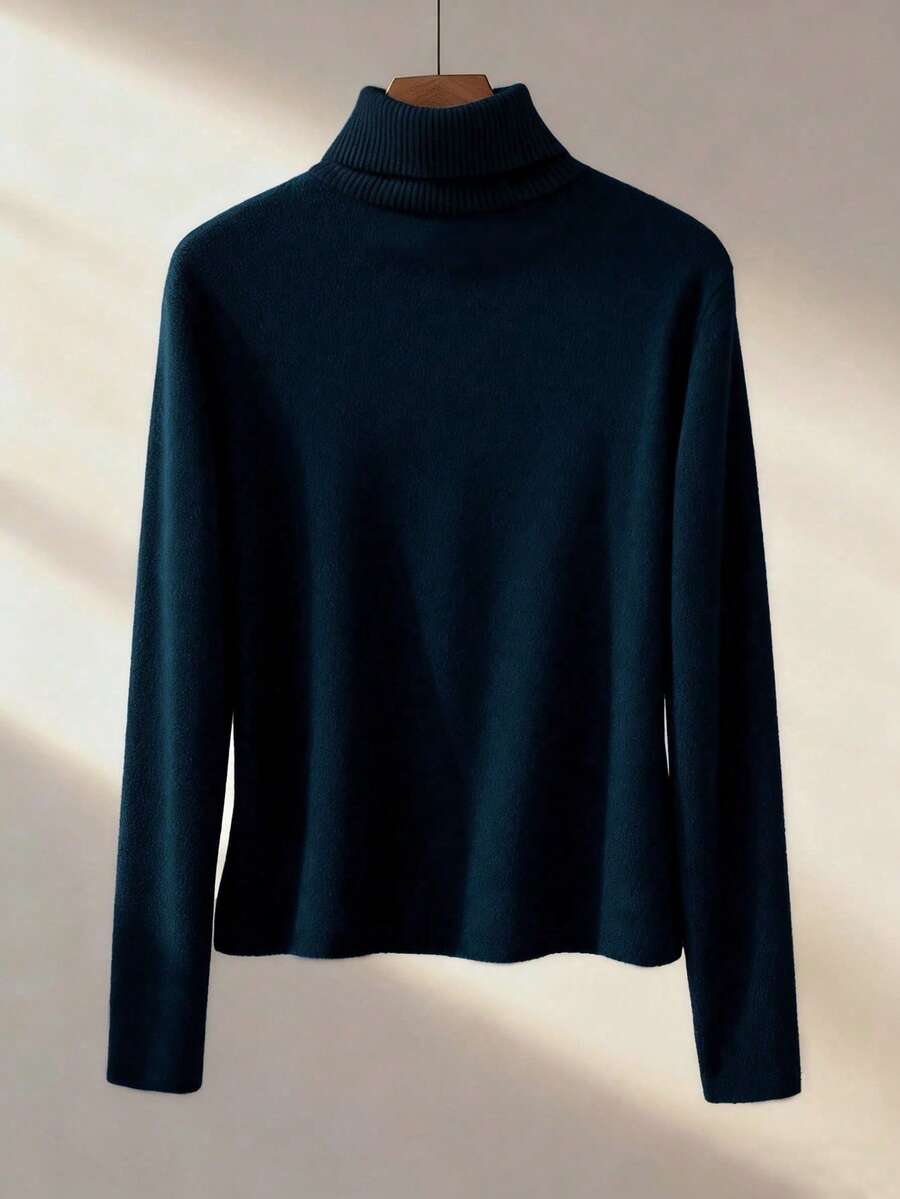 Thermal Lined High Round Neck Long Sleeve Tee