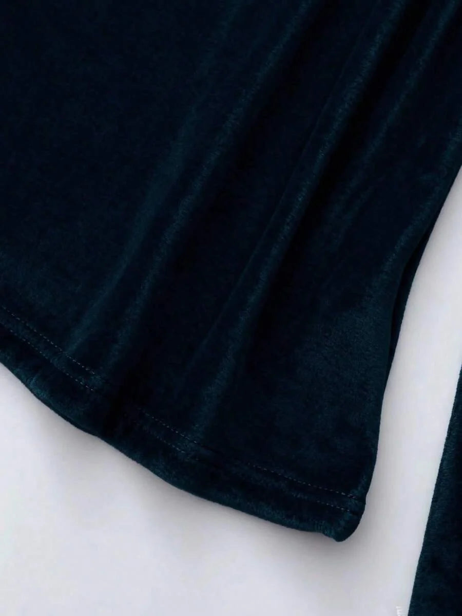 Thermal Lined High Round Neck Long Sleeve Tee