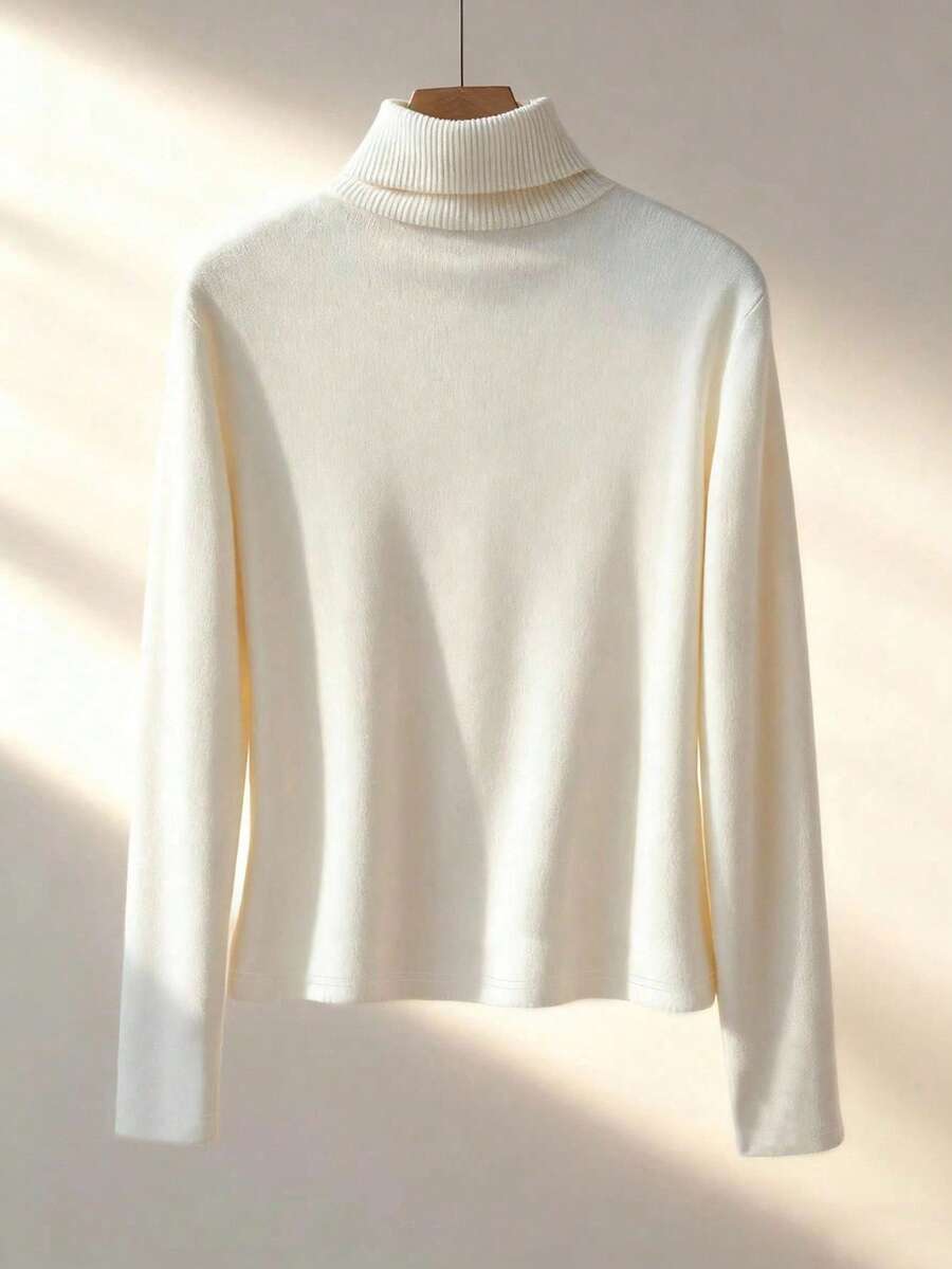 Thermal Lined High Round Neck Long Sleeve Tee
