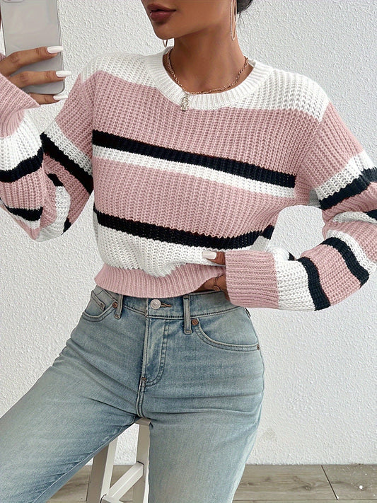 Colourblock Striped Sweater