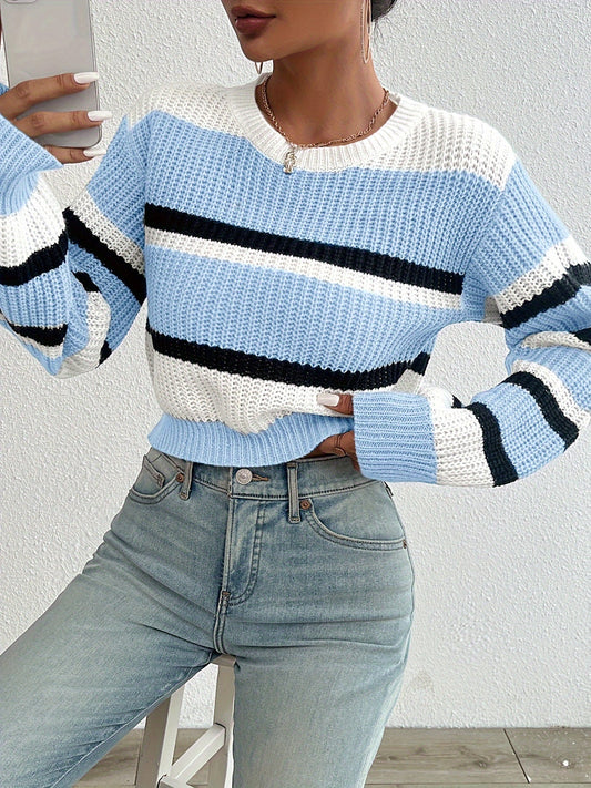 Colourblock Striped Sweater