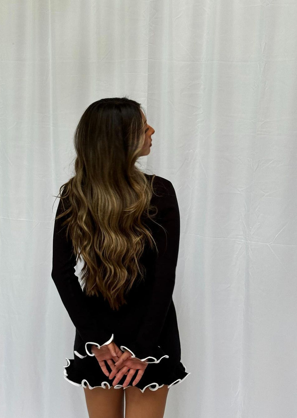 Long-Sleeve Bodycon Mini Dress
