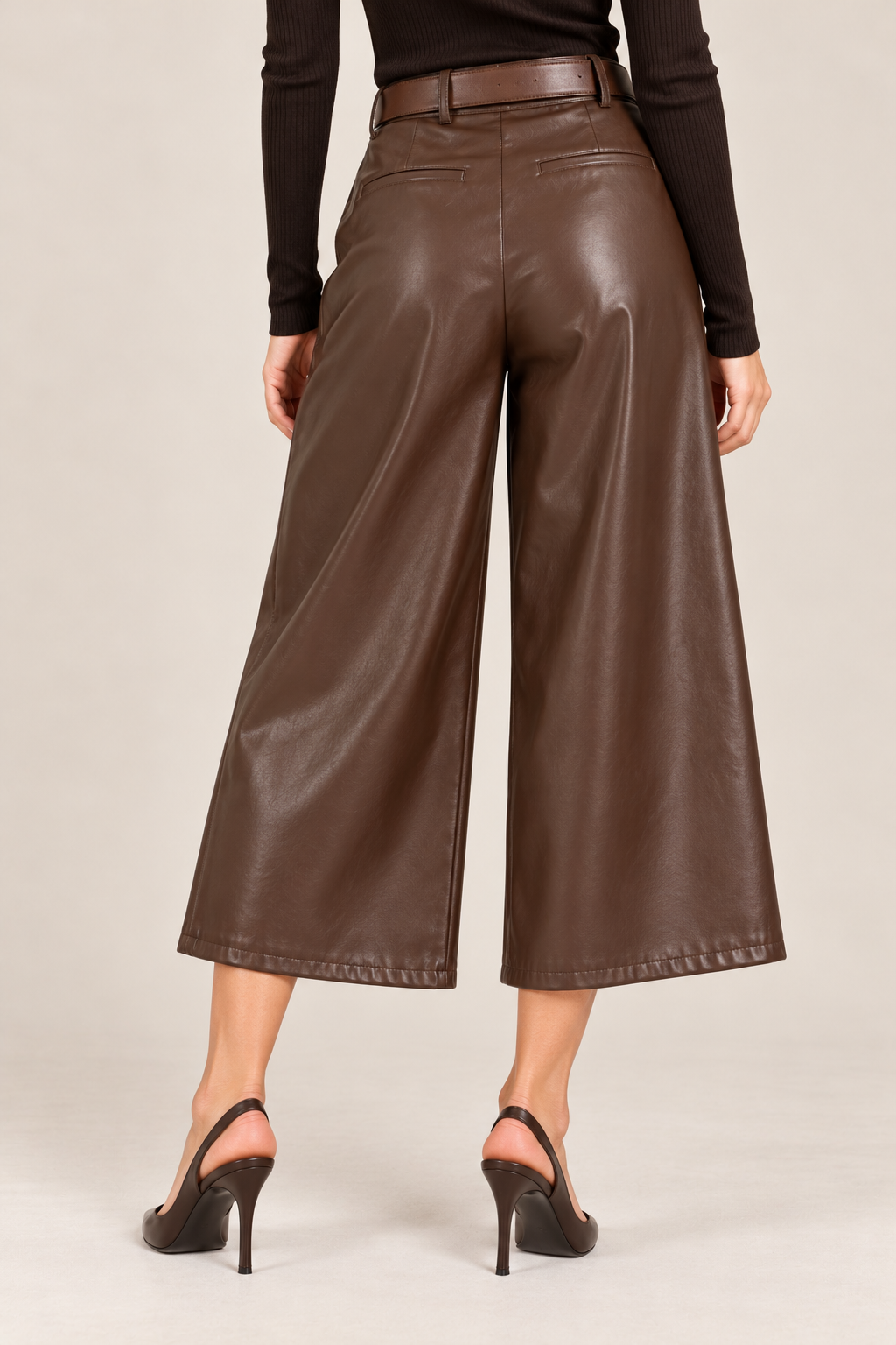 Faux Leather Culottes