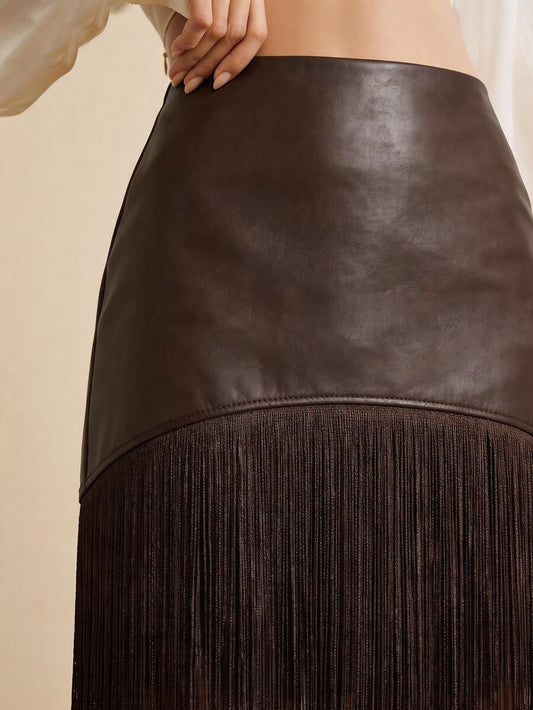 Tassel Patchwork Skirt