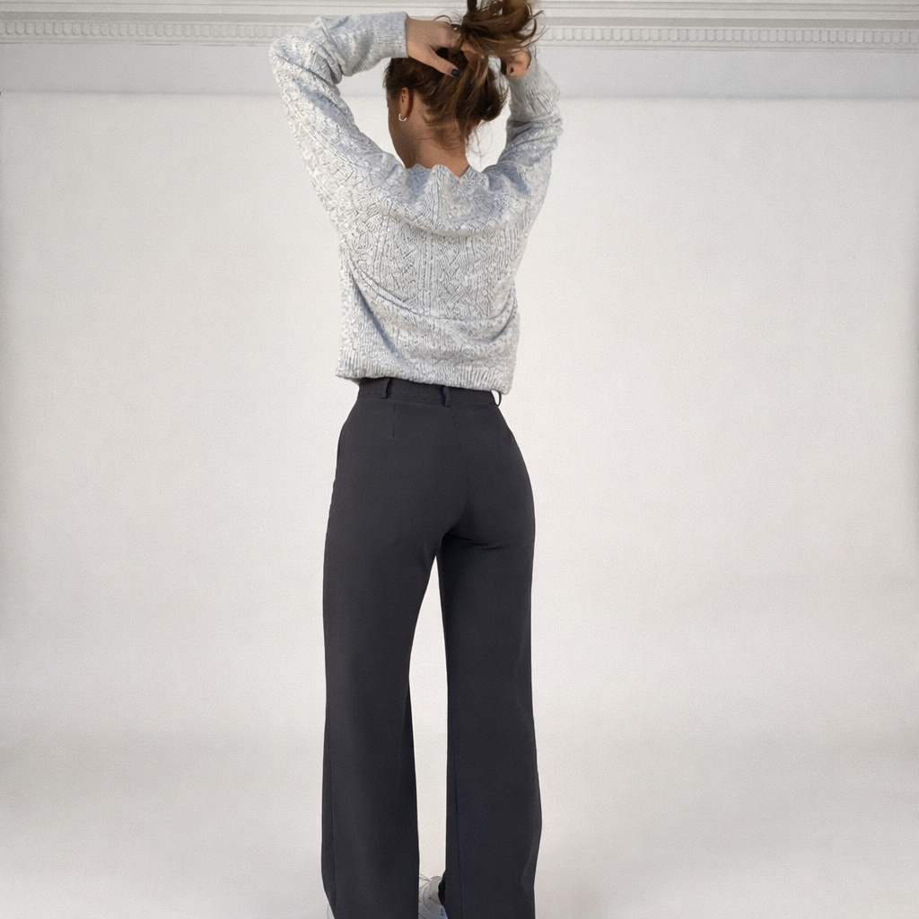 High-Waist Wide-Leg Trousers