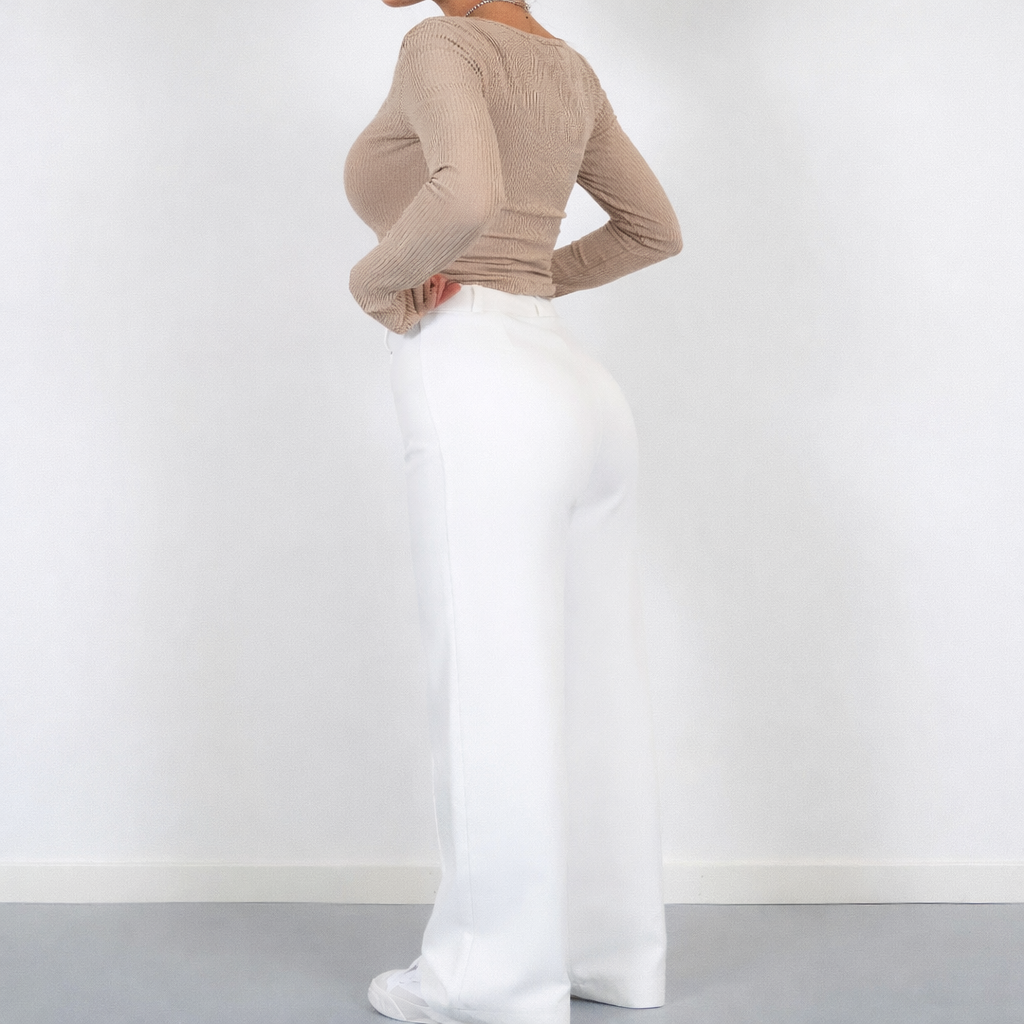 High-Waist Wide-Leg Trousers