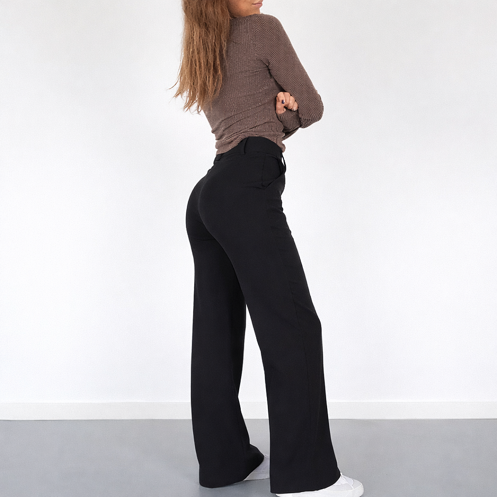 High-Waist Wide-Leg Trousers