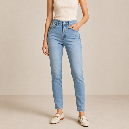 High-Waisted Jeans