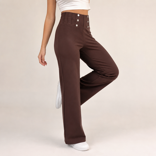Decorative-Button Trousers