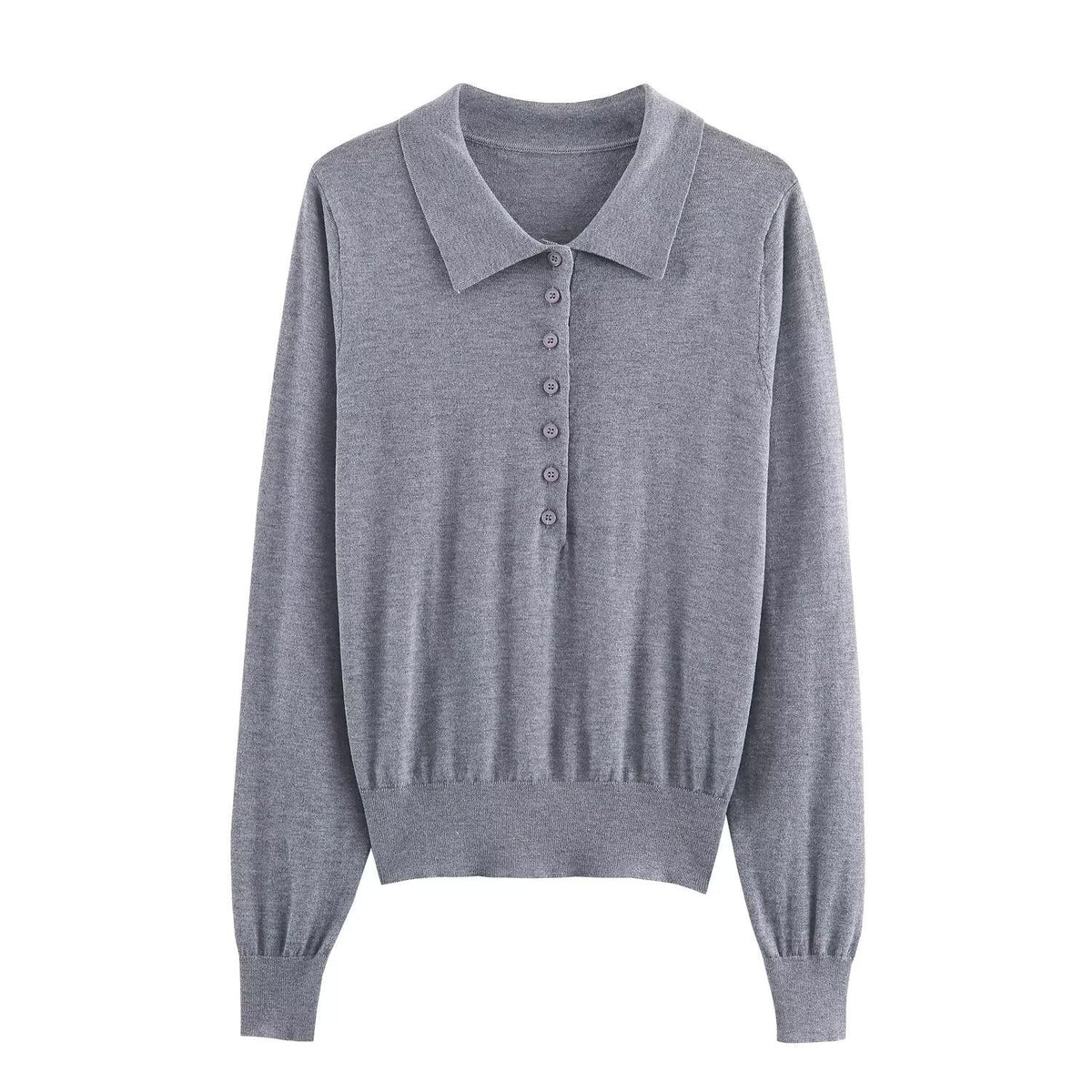 Slim Fit Ribbed Knit Polo Sweater