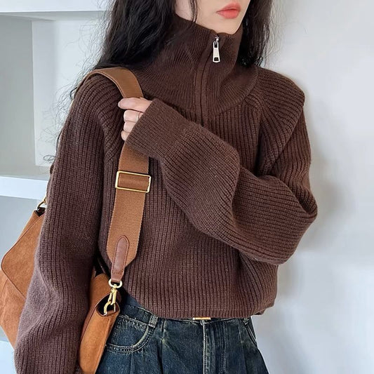 Oversized Quarter Zip Sweater