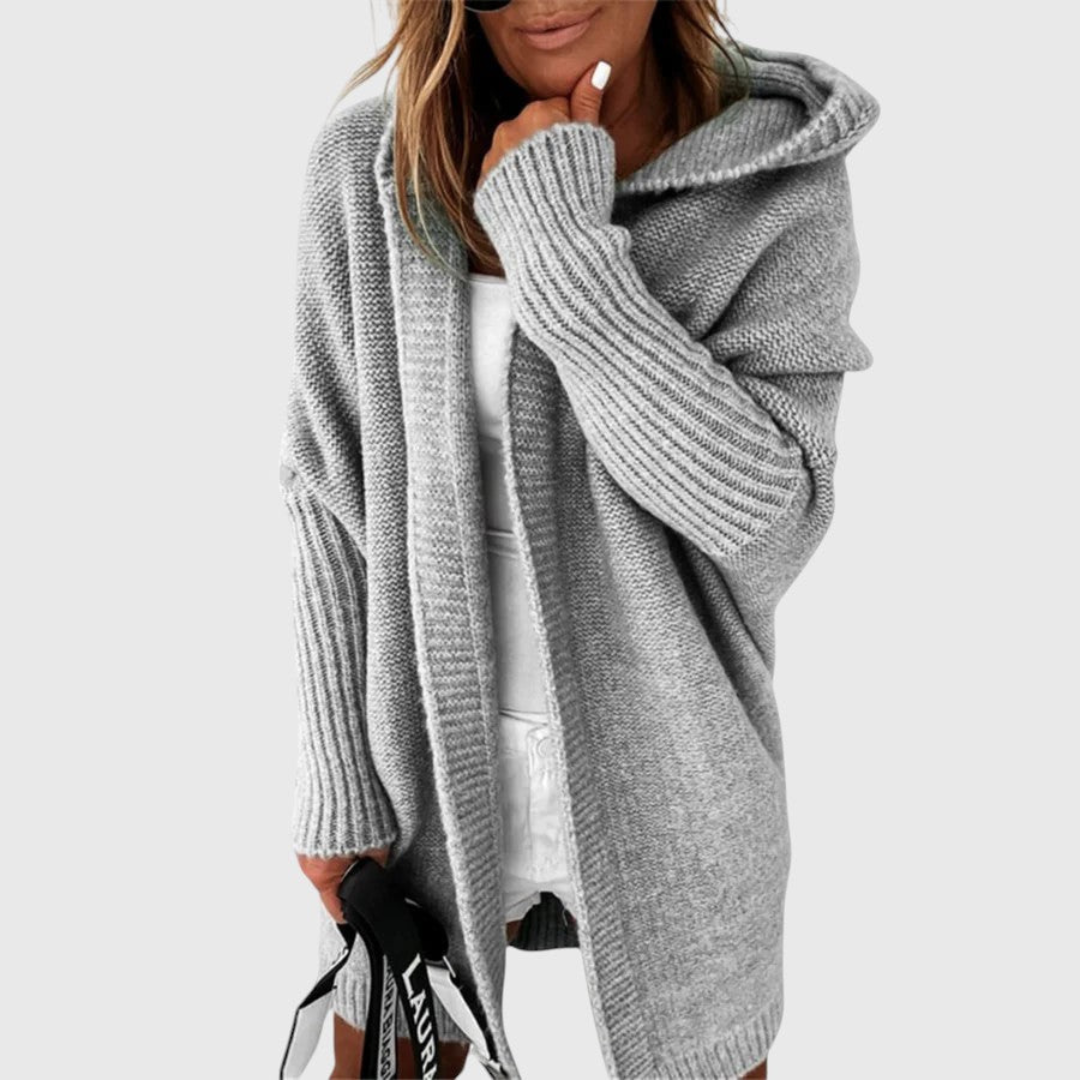 Oversized Hooded Knit Cardigan