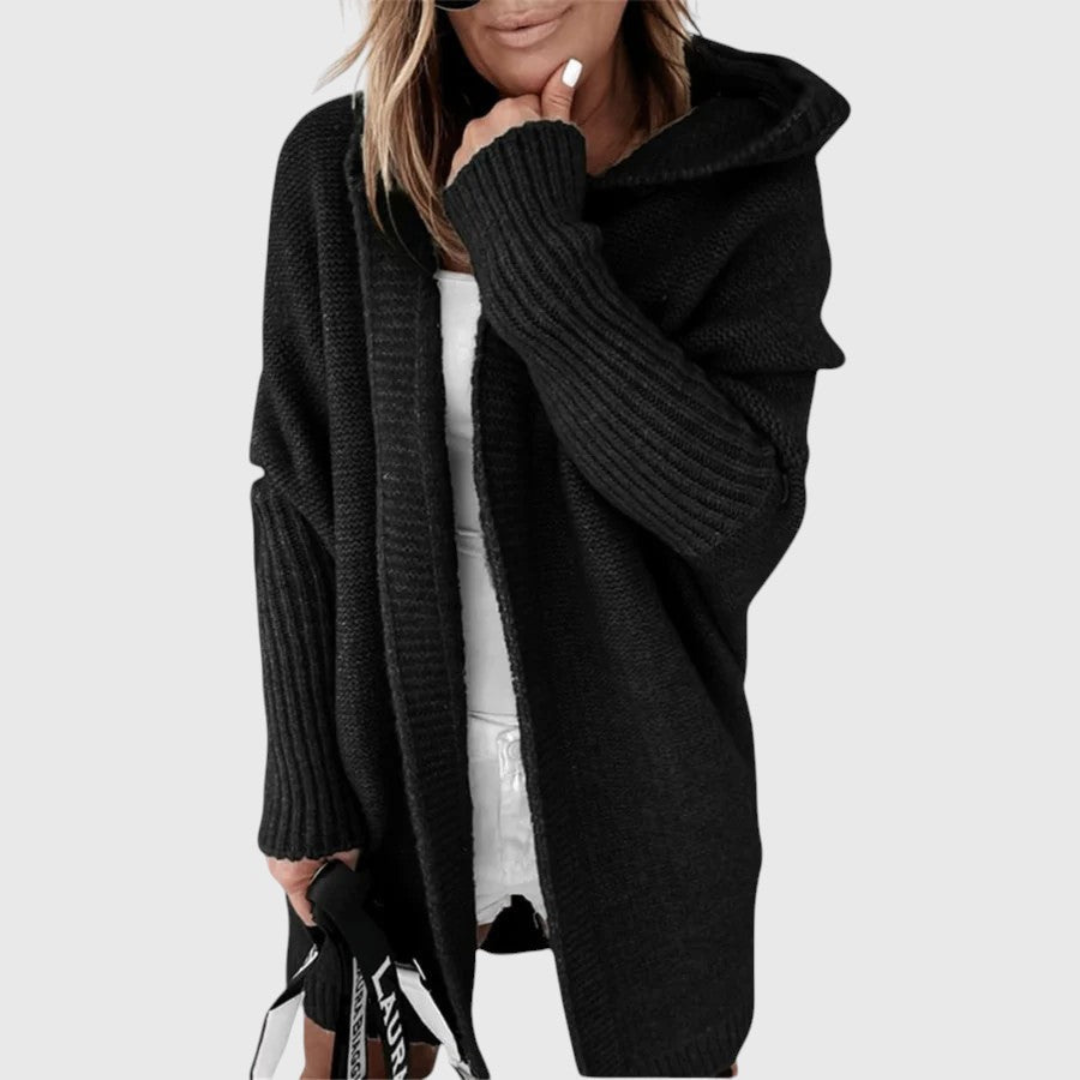 Oversized Hooded Knit Cardigan