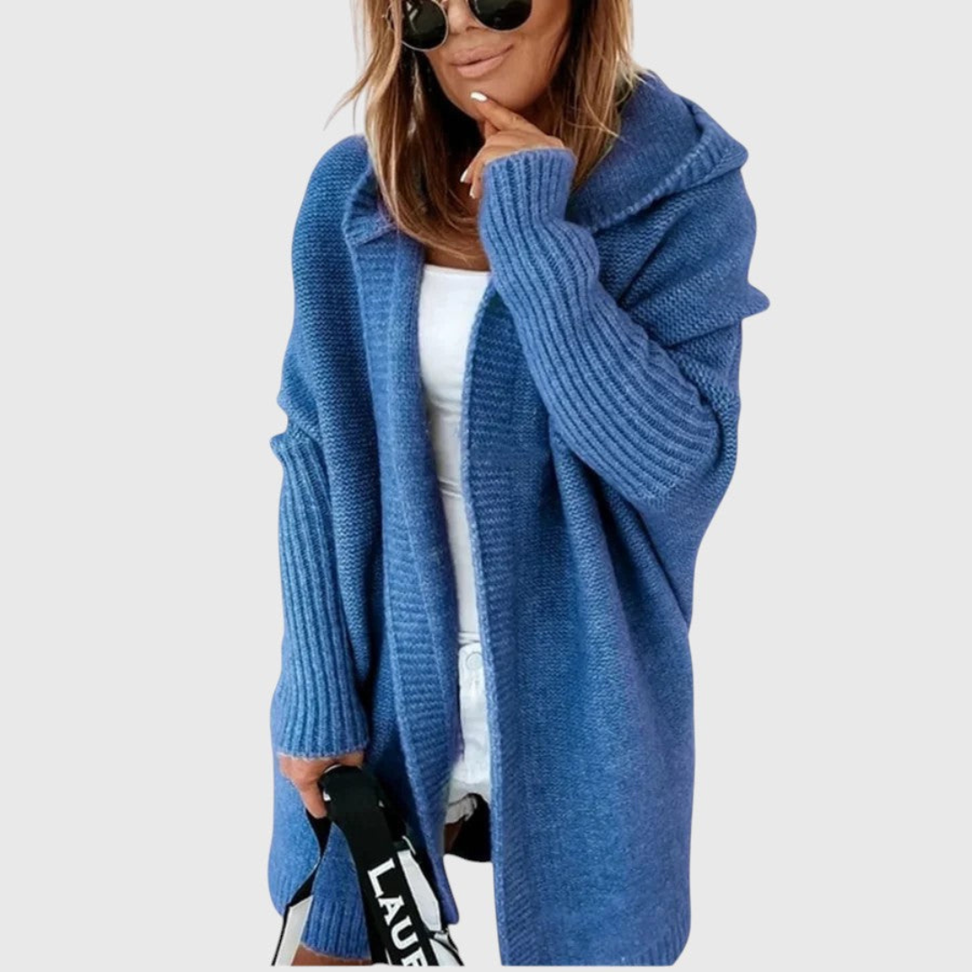 Oversized Hooded Knit Cardigan