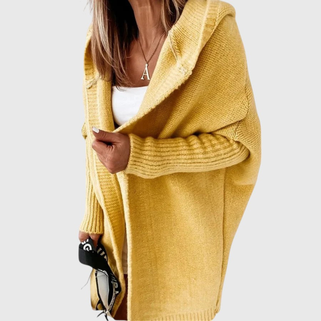 Oversized Hooded Knit Cardigan