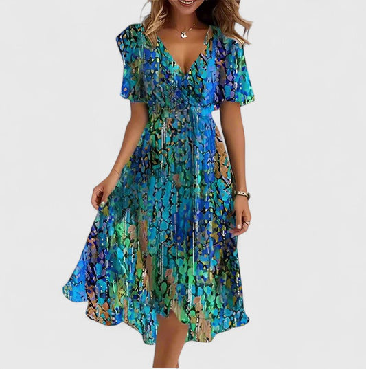 Elegant Floral Midi Dress