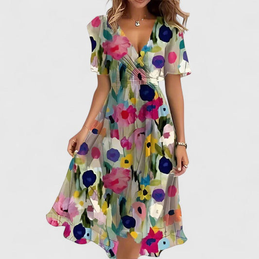 Elegant Floral Midi Dress