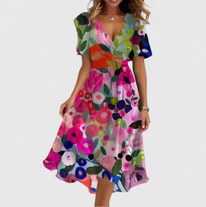 Elegant Floral Midi Dress