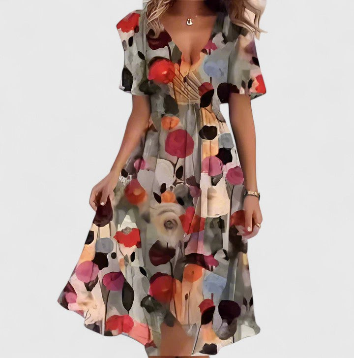 Elegant Floral Midi Dress
