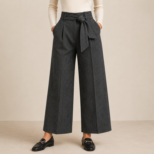 Tie-Belt Trousers