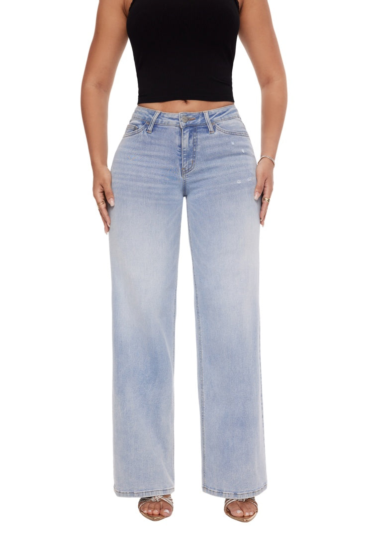 Mid-Rise Wide-Leg Jeans