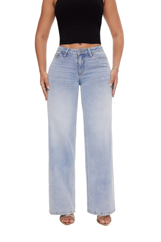 Mid-Rise Wide-Leg Jeans