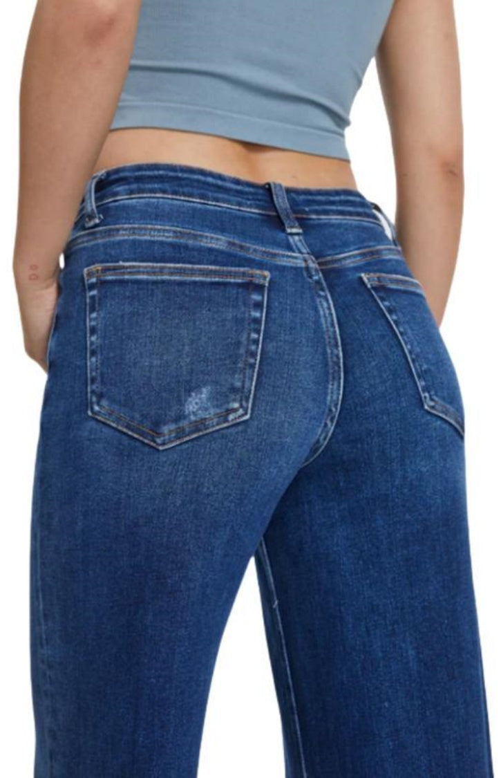 Mid-Rise Wide-Leg Jeans