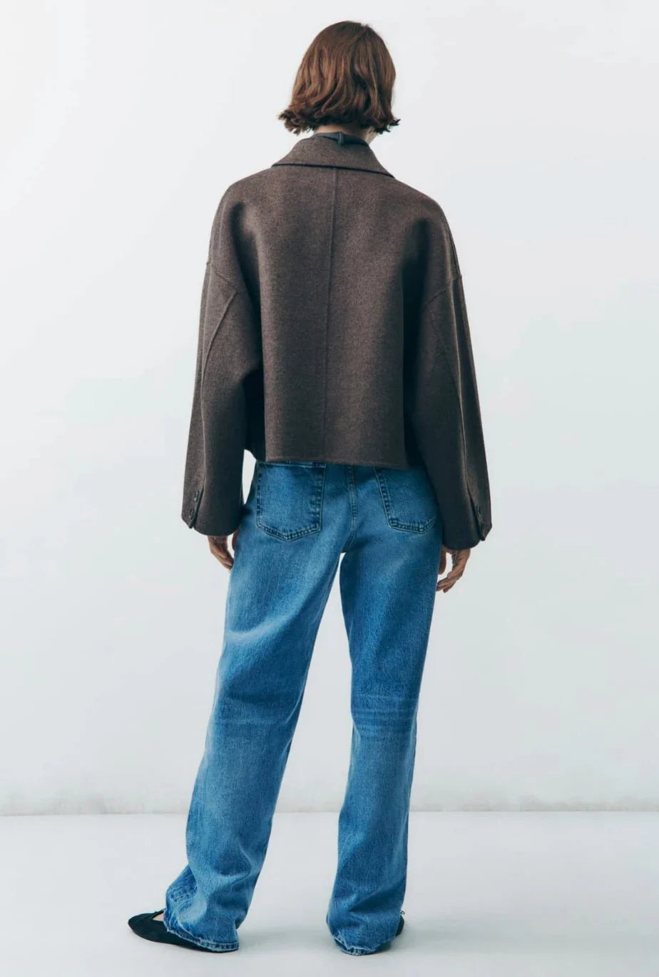 Cropped Collared Jacket