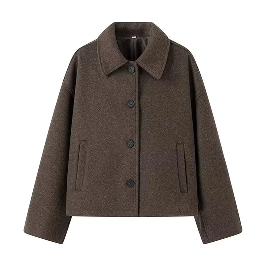 Cropped Collared Jacket