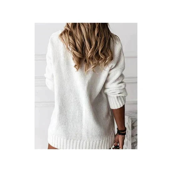 Relaxed-Fit V-Neck Sweater