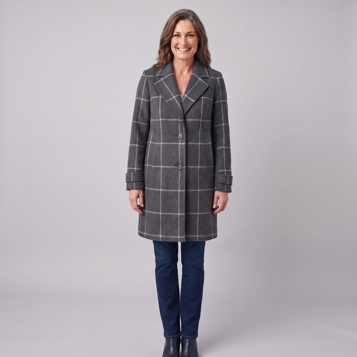 Tailored Check Coat