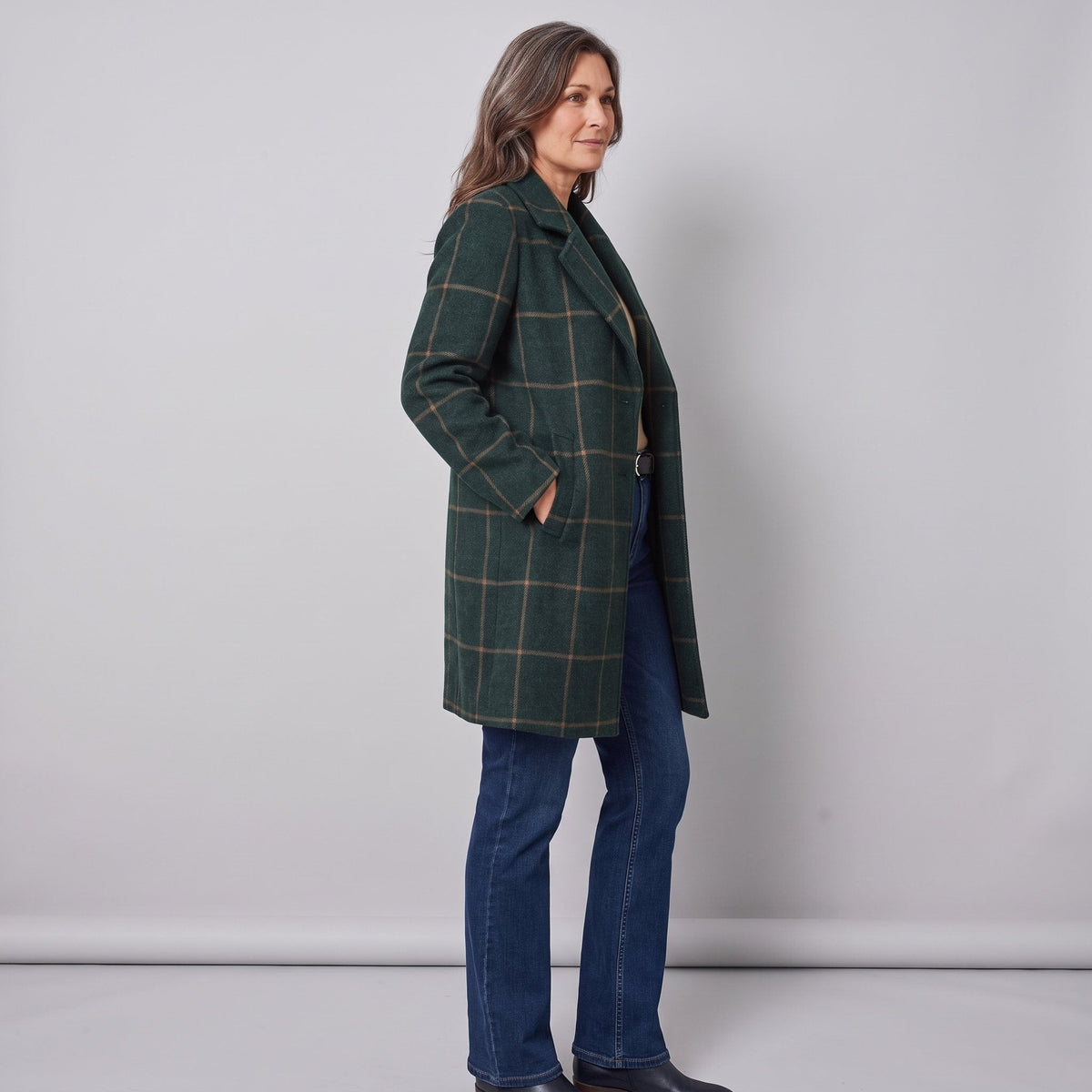Tailored Check Coat